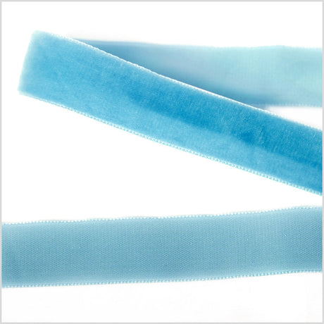 Single Faced Velvet Ribbon Made in Italy - 7/8" - Baby Blue - Sabine Collection