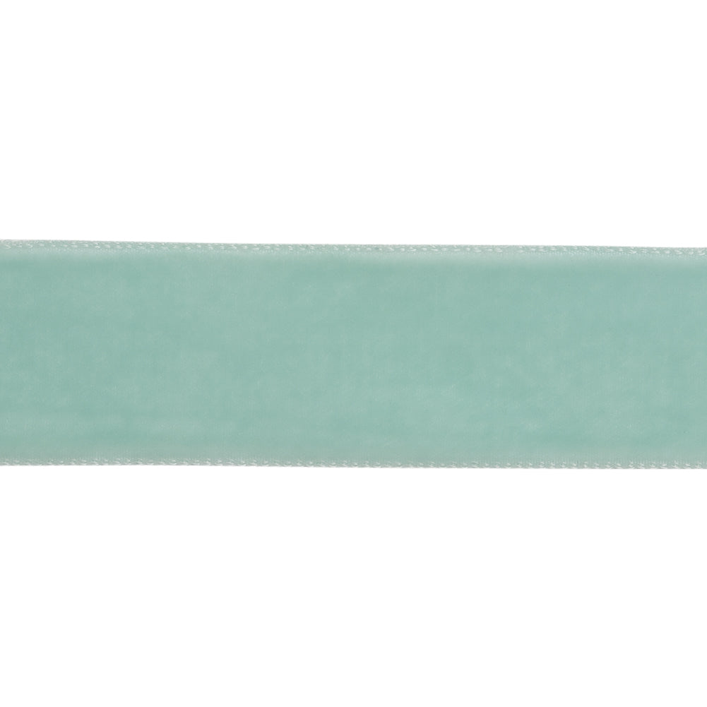 Single Faced Velvet Ribbon Made in Italy - 7/8" - Turquoise - Sabine Collection