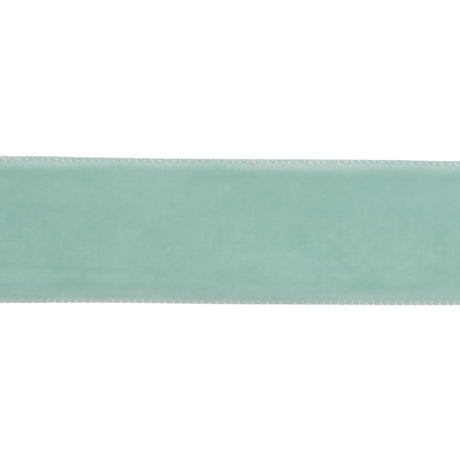Single Faced Velvet Ribbon Made in Italy - 7/8" - Turquoise - Sabine Collection