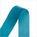 Single Faced Velvet Ribbon Made in Italy - 7/8" - Dark Turquoise - Sabine Collection