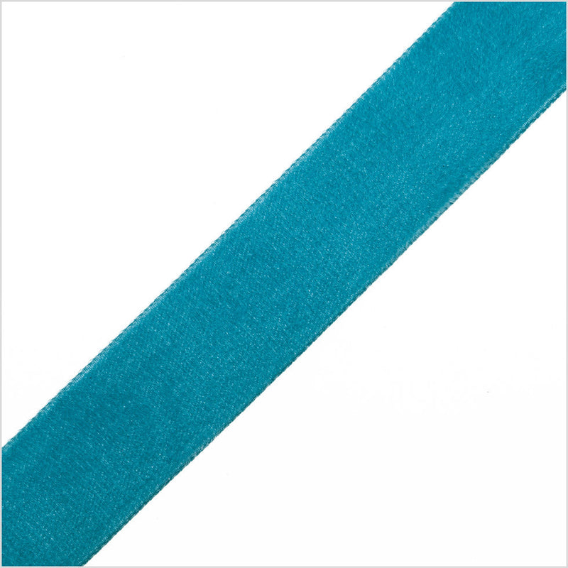 Single Faced Velvet Ribbon Made in Italy - 7/8" - Dark Turquoise - Sabine Collection