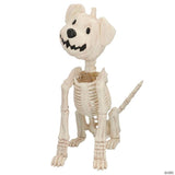24 1/4" Sitting Pumpkin-Head Dog Skeleton Halloween Decoration