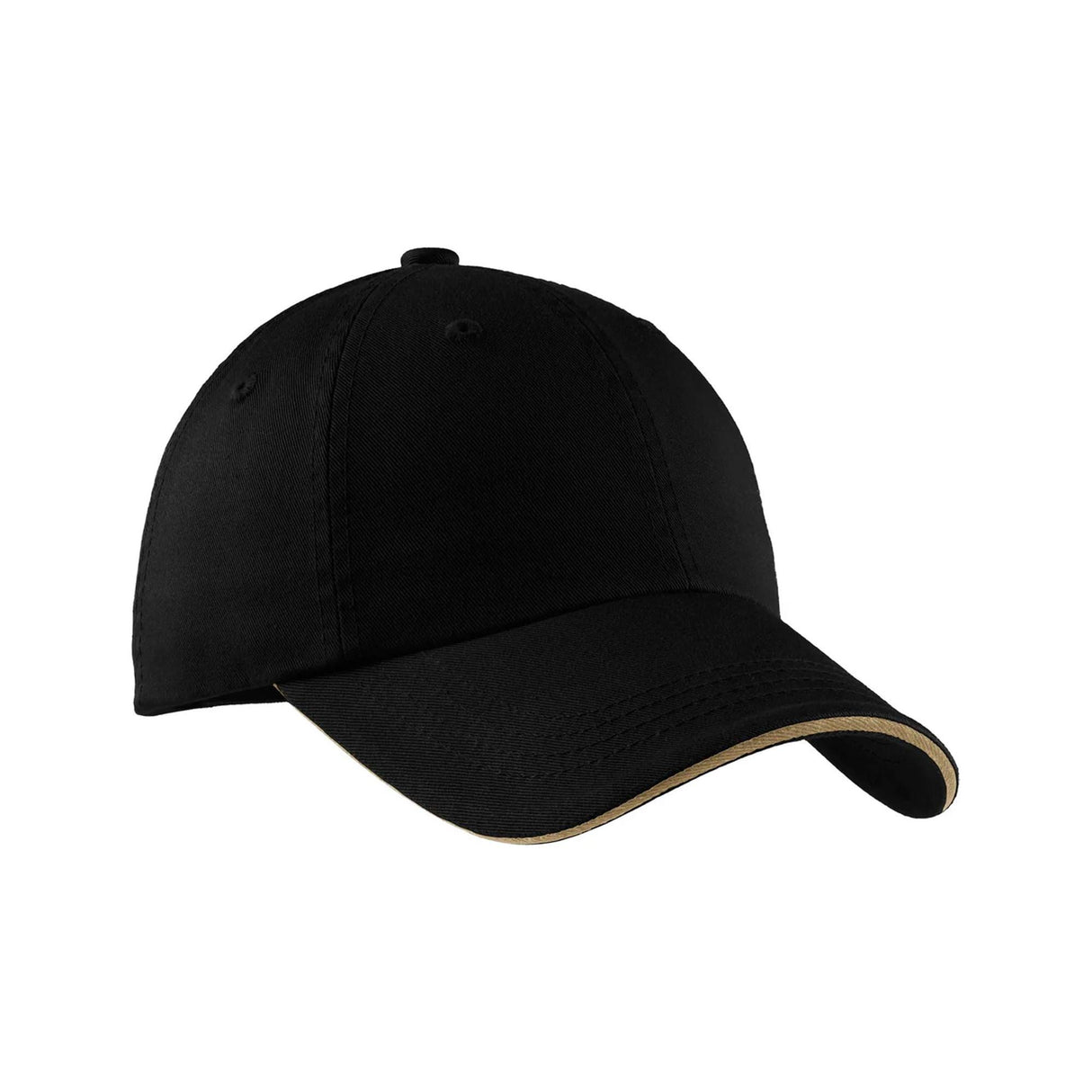 Sandwich Bill Cap with Striped Closure