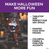 24" Black & Red Frown Clown Doll Halloween Decoration