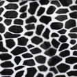 Black Velboa Fur Giraffe Animal Short Pile Fabric,