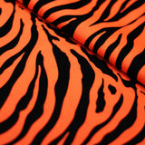 Classic Zebra Nylon Spandex Fabric - Black Zebra Animal Print, 58/60" Width (1 Yard)