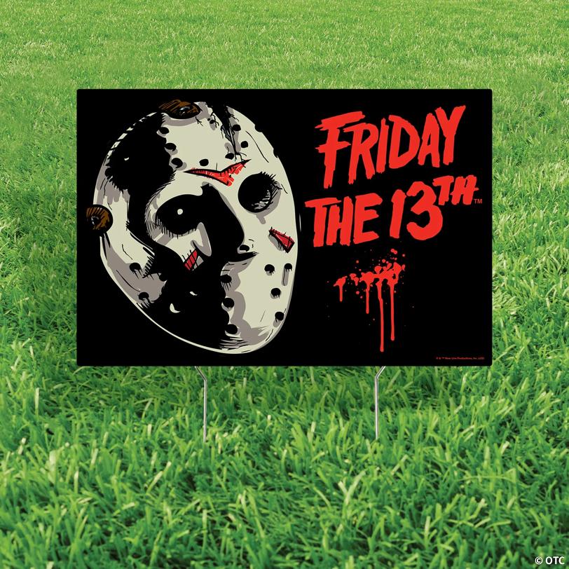 24" x 16" Friday the 13th™ Single-Sided Plastic Yard Sign