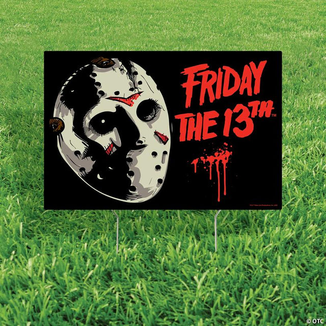 24" x 16" Friday the 13th™ Single-Sided Plastic Yard Sign