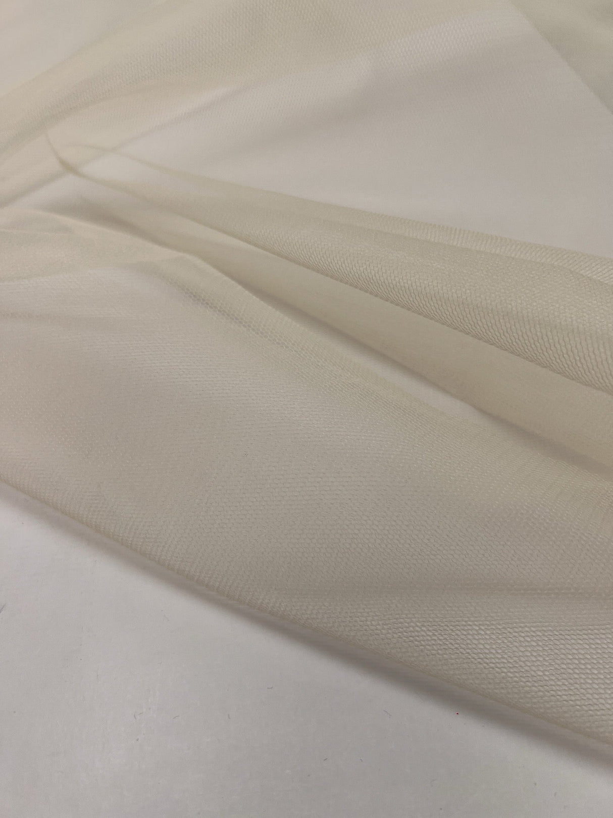 Beige Polyamide Mesh Fabric