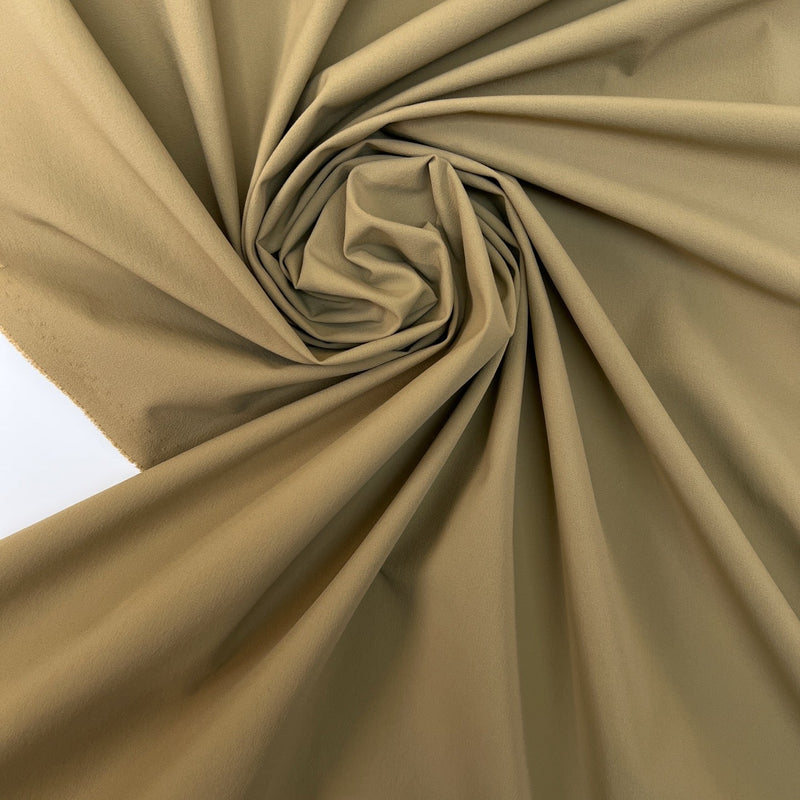 Polyamide Elastane Crepe Fabric Brown Beige