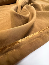 Viscose Nylon Crinkled Woven Brown