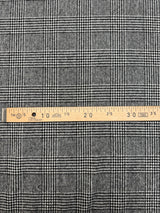 Wool Blend Tweed Checked Gray