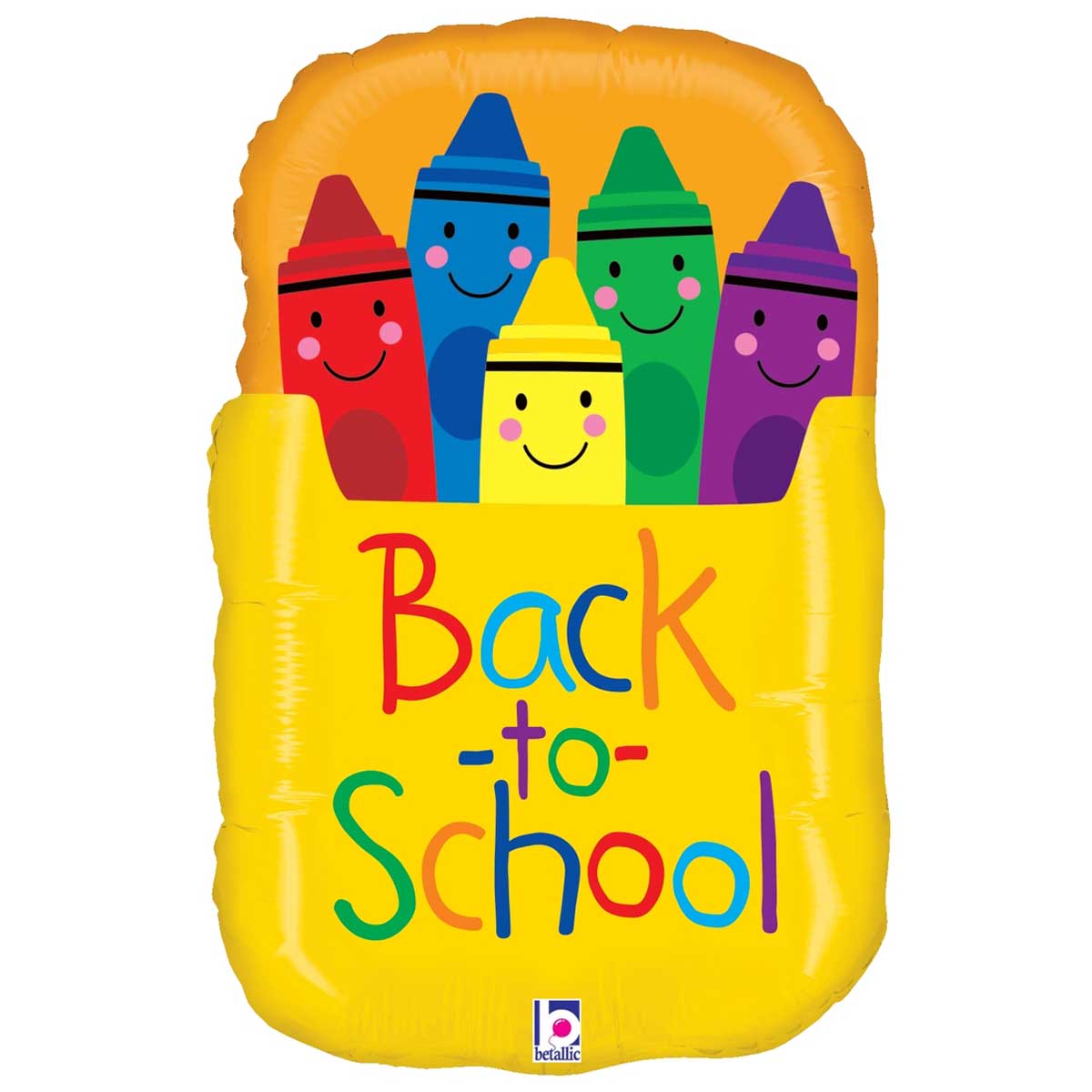 Foil Balloon Back To School Crayon Box