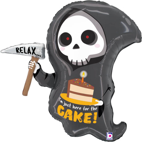 Grim Reaper Birthday Cake Foil Balloon