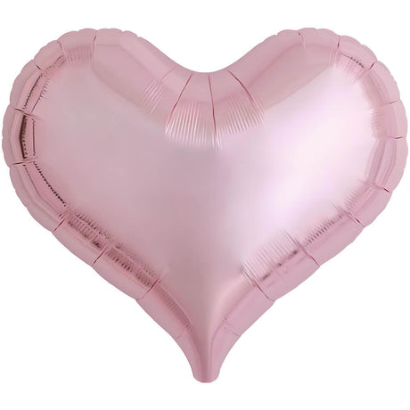 Foil Balloon 25 Inch Jelly Heart Metallic Light Pink