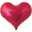 Foil Balloon 25 Inch Jelly Heart Metallic Red