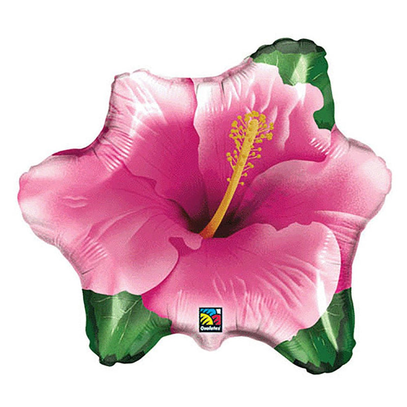 Foil Balloon Pink Hibiscus 25 Inch