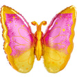 Butterfly Foil Balloon 25 Inch Pink & Yellow