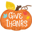Foil Balloon 25 Inch Satin Give Thanks Pumpkin