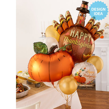Pumpkin Foil Balloon 25 Inch Satin Infused