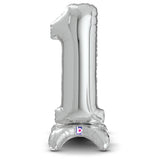 Number 1 Silver Foil Balloon
