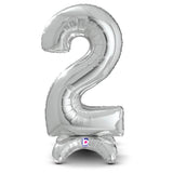 Number 2 Silver Foil Balloon