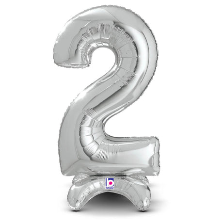 Number 2 Silver Foil Balloon