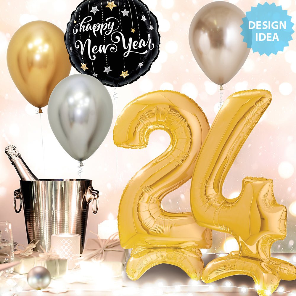 Foil Balloon Number 4 Gold StandUp