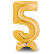 Gold Number 5 Foil Balloon