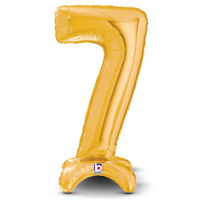 Gold Number 7 Balloon StandUp