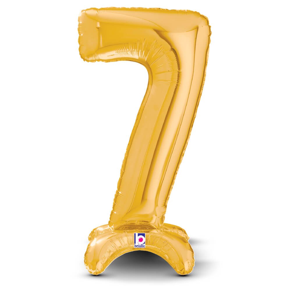 Gold Number 7 Balloon StandUp