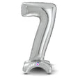 Foil Balloon StandUp Number 7 Silver