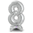 Silver Number 8 Foil Balloon