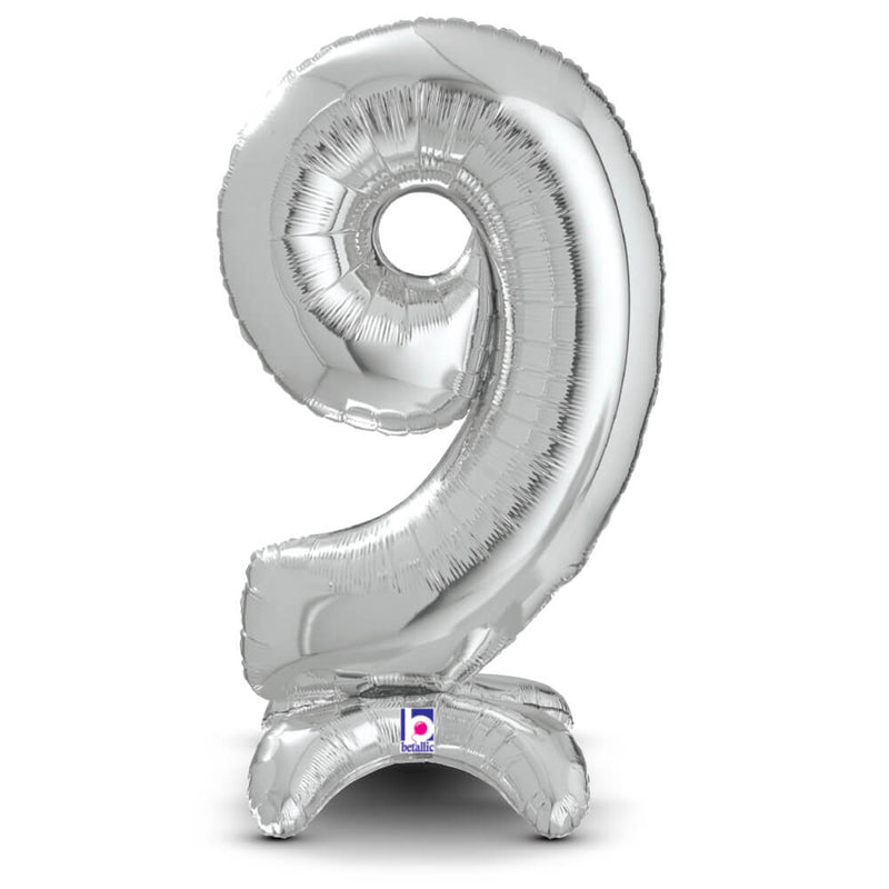 Number 9 Silver Foil Balloon