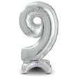 Number 9 Silver Foil Balloon