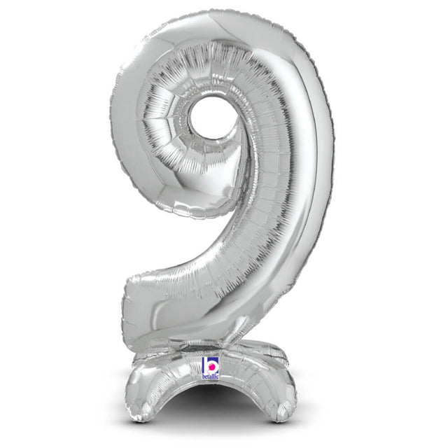 Number 9 Silver Foil Balloon