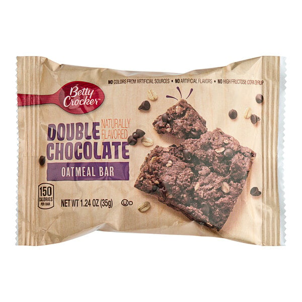 Betty Crocker Double Chocolate Oatmeal Bar 1.24 oz. - 144/Case