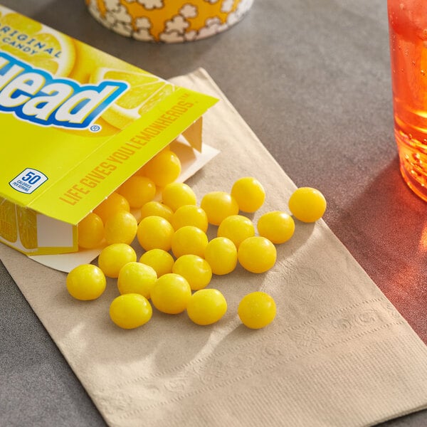Lemonhead Original Lemon Candy Box 5 oz. - 12/Case
