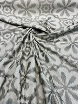 HG TV Mod Metal Pewter Gray Polyester Cotton Fabric - Pewter Gray Mod Pattern, 56" Width (1 Yard)