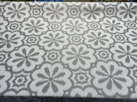 HG TV Mod Metal Pewter Gray Polyester Cotton Fabric - Pewter Gray Mod Pattern, 56" Width (1 Yard)