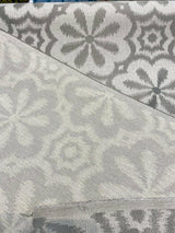 HG TV Mod Metal Pewter Gray Polyester Cotton Fabric - Pewter Gray Mod Pattern, 56" Width (1 Yard)