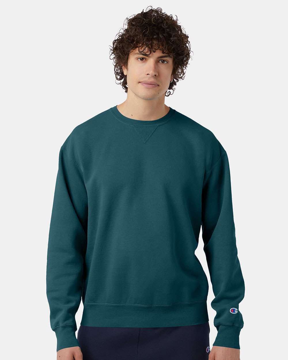 Champion® Garment-Dyed Crewneck Sweatshirt