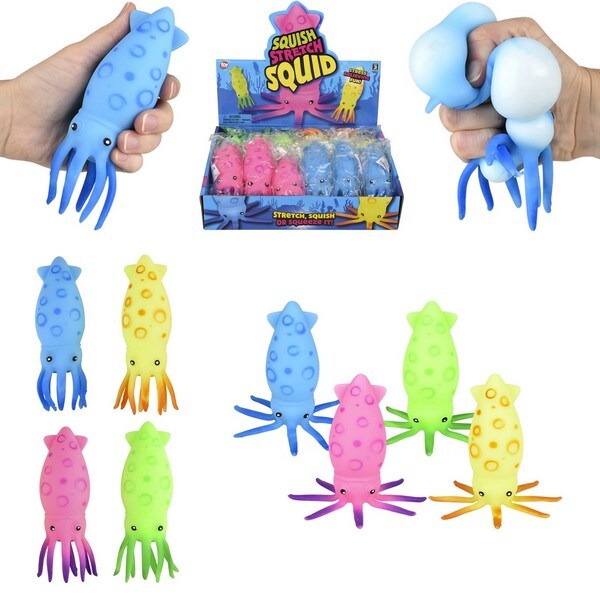 Squish & Stretch Squids 6 1/4 inches