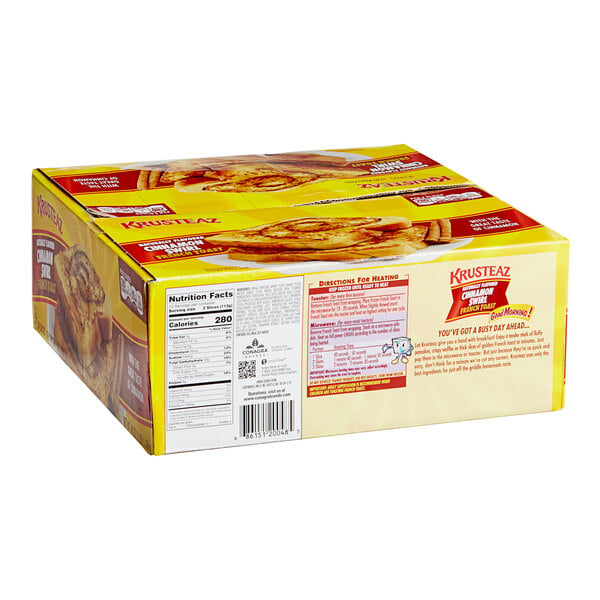 Krusteaz 5/8" Thick Cinnamon Swirl French Toast - 24/Case