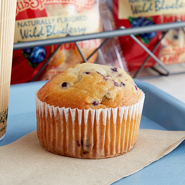 Otis Spunkmeyer Individually Wrapped Wild Blueberry Muffin 4 oz. - 24/Case