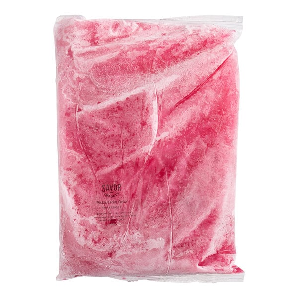Savor Imports Sliced Pickled Red Onion 5 lb. - 6/Case