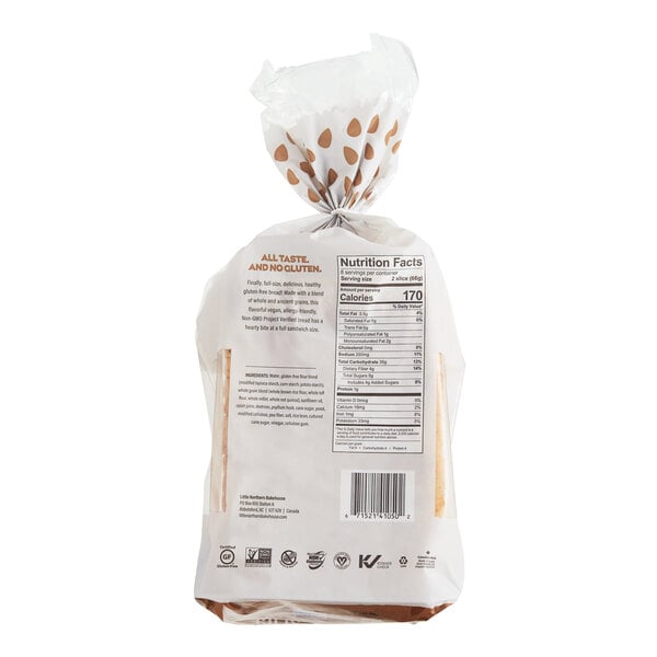 Little Northern Bakehouse Gluten-Free Wide Slice Whole Grain Bread 20 oz. - 8/Case