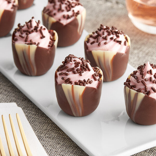 Callebaut Petit Four Marbled Chocolate Tulip Cup - 152/Box