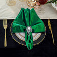 Velvet Dinner Napkin 20x20 Emerald Green