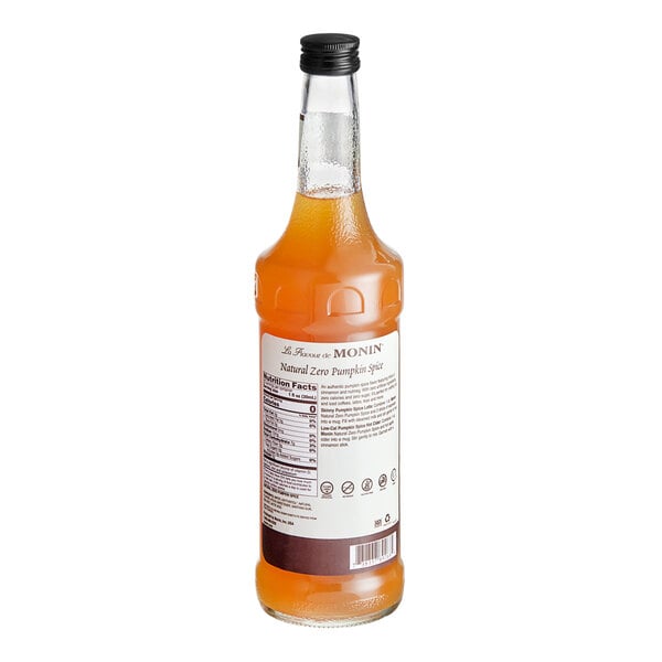 Monin Zero Calorie Natural Pumpkin Spice Flavoring Syrup 750 mL